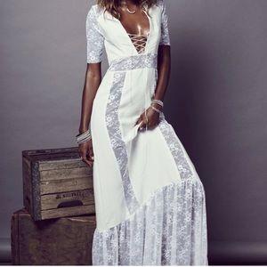 For Love and Lemons white boho dress M $380